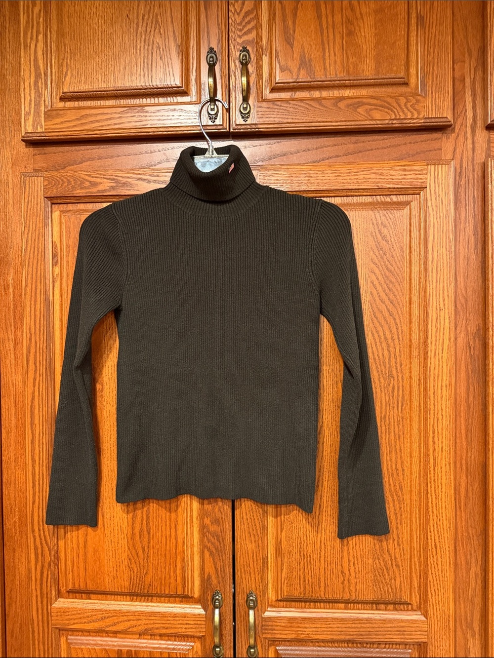 Ralph Lauren Expresso Ribbed Turtleneck Sweater